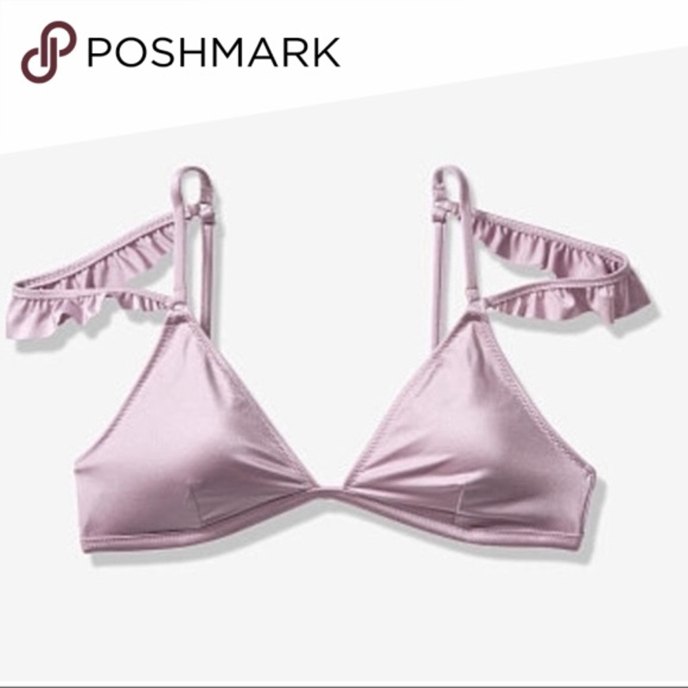 VS Pink Lilac Flutter Sleeve Bikini Top - Picture 1 of 4